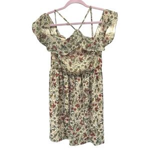 Ethereal by Paper Crane Women’s Floral Ruffle‎ Mini Dress  Sz S